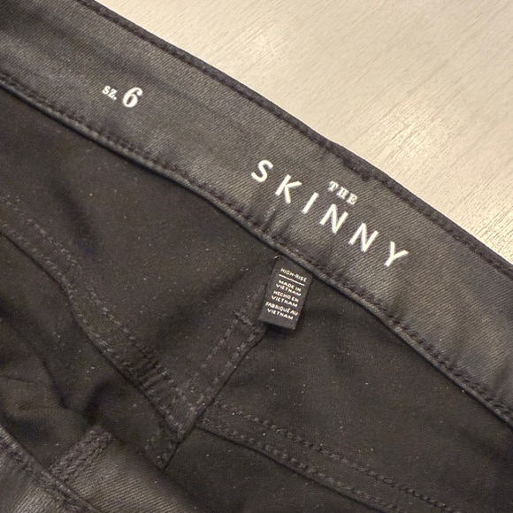 White House Black Market Black Faux Leather Skinny - Picture 7 of 9